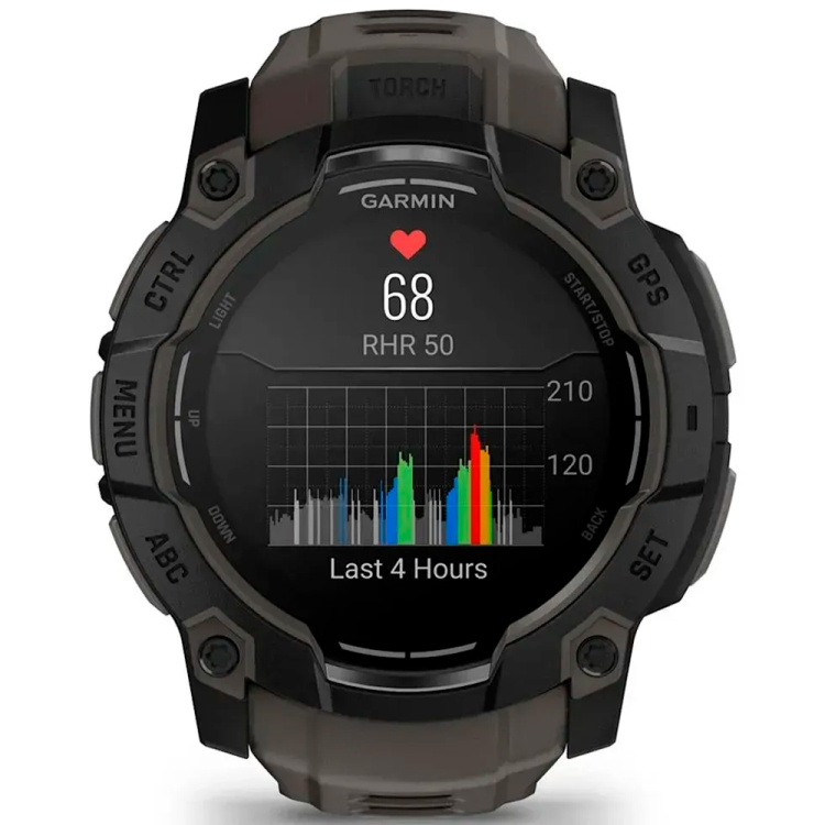 Garmin Instinct 3 50mm AMOLED Black with Charcoal Band (010-03020-00)