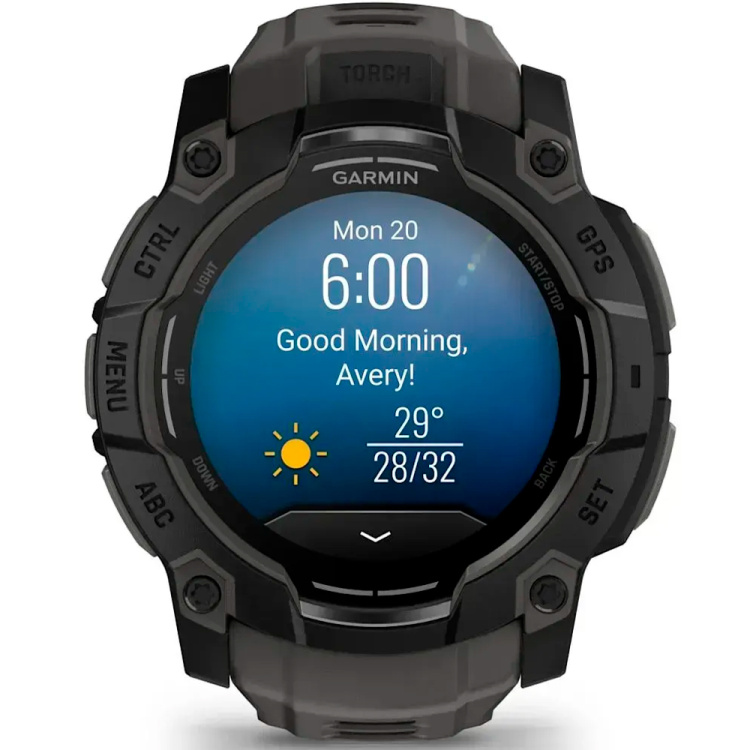 Garmin Instinct 3 50mm AMOLED Black with Charcoal Band (010-03020-00)