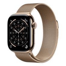 Apple Watch Series 11 46mm Gold Titanium Case with Gold Milanese Loop - M/L
