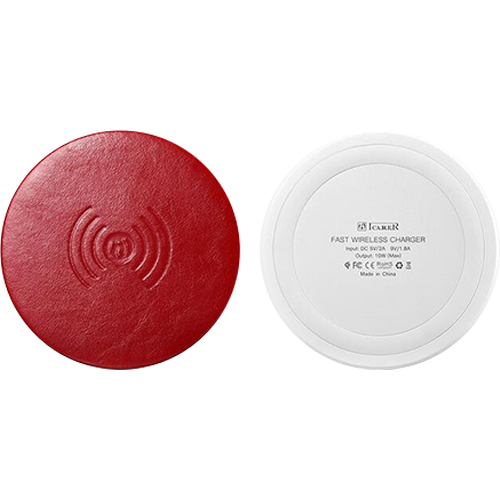 Бездротова Зарядка iCarer Microfiber Leather QX100 Series (Red)