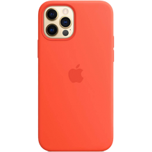 Чехол Silicone Case для iPhone 12/12 Pro (FoxConn) (Electric Orange)