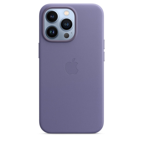 Чохол Apple Leather Case для iPhone 13 Pro with MagSafe (Wisteria)