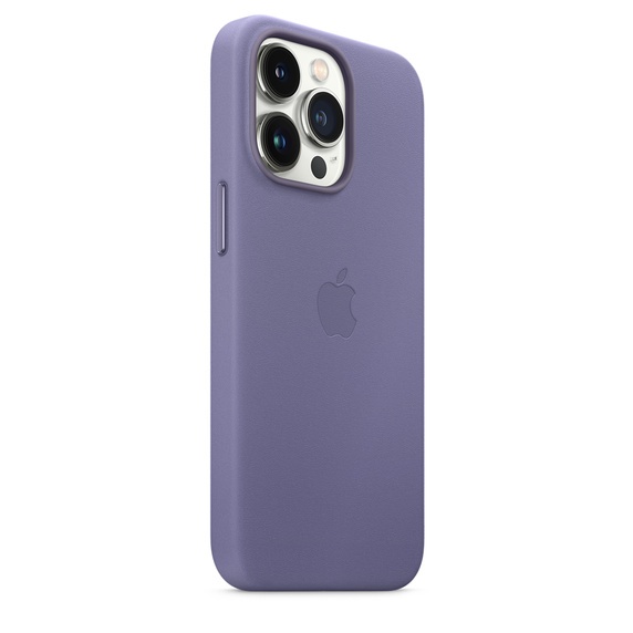 Чехол Apple Leather Case для iPhone 13 Pro with MagSafe (Wisteria)
