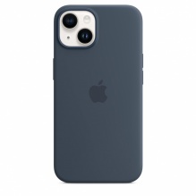 Silicone Case with MagSafe для iPhone 14 (FoxConn) (Storm Blue)