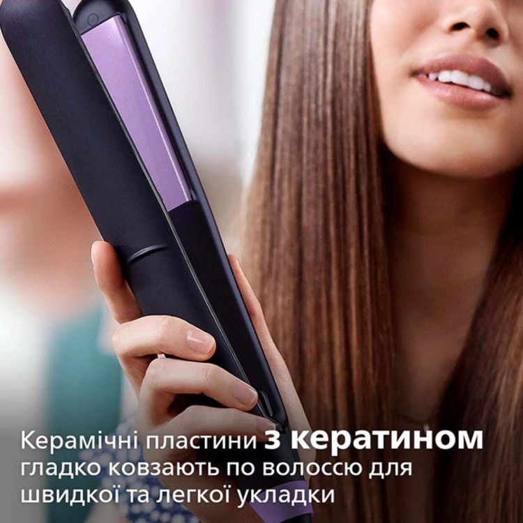 Выпрямитель для волос Philips Series 3000 (Black/Purple) (BHS377/00)