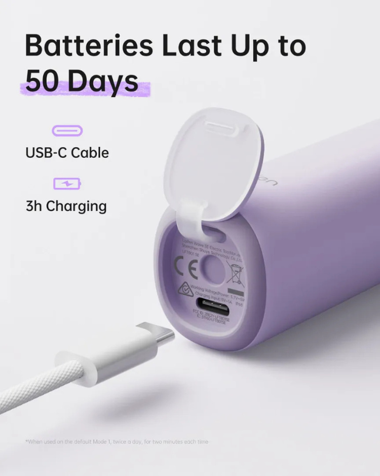Зубна електрощітка Laifen Wave SE (Purple) (1TB31-Q-EU-PU-001)
