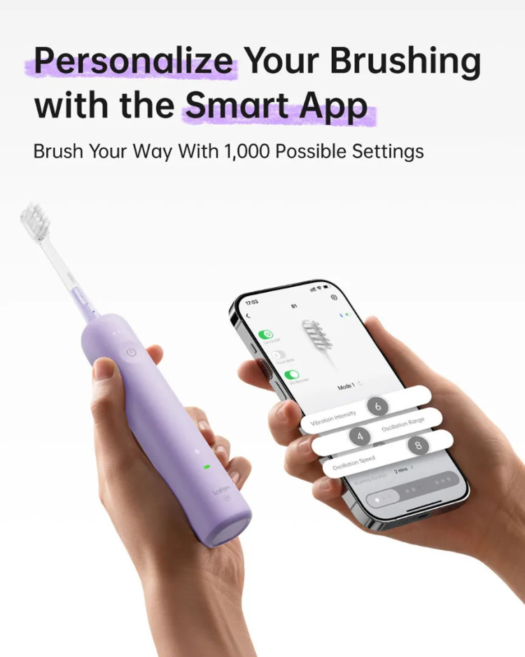Зубна електрощітка Laifen Wave SE (Purple) (1TB31-Q-EU-PU-001)