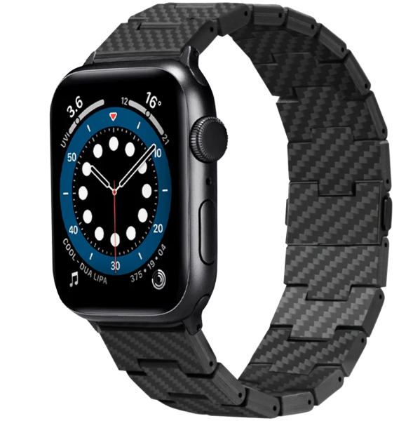 Ремешок Pitaka для Apple Watch 42-49mm Carbon Fiber Retro Series (Black/Grey)