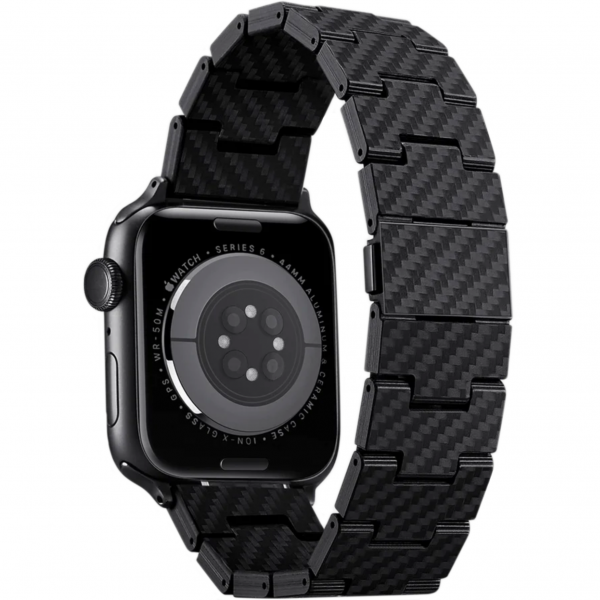 Ремешок Pitaka для Apple Watch 42-49mm Carbon Fiber Retro Series (Black/Grey)
