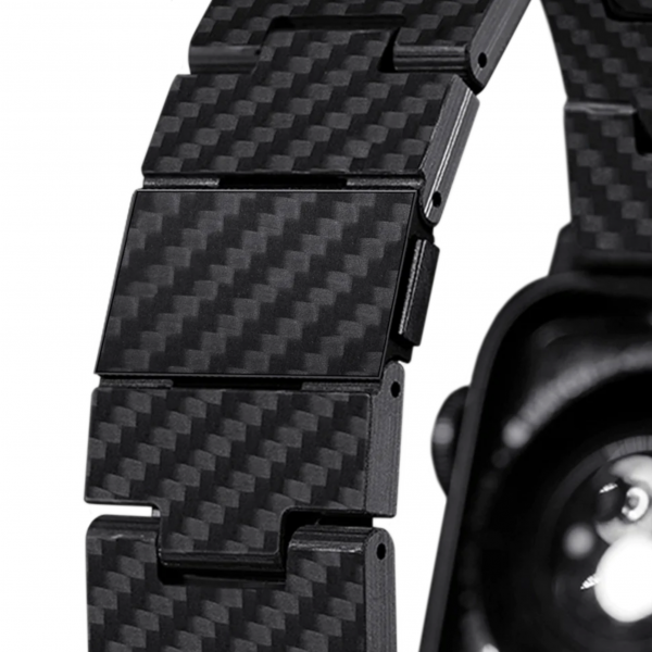 Ремешок Pitaka для Apple Watch 42-49mm Carbon Fiber Retro Series (Black/Grey)