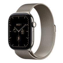 Apple Watch Series 12 GPS+LTE, 46mm Natural Titanium Case with Natural Milanese Loop - S/M