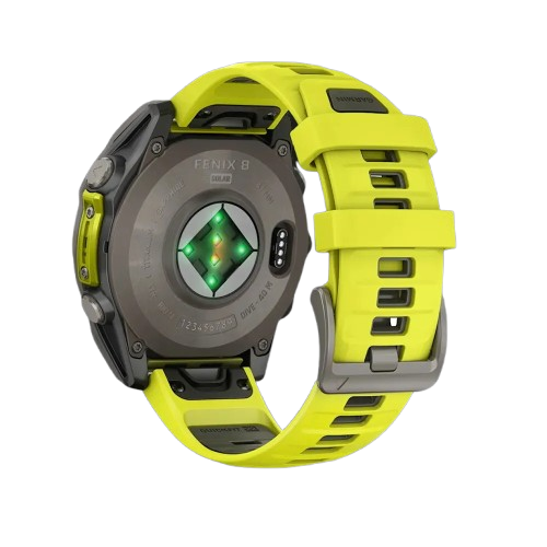 Garmin Fenix 8 47mm Solar Sapphire Titanium with Amp Yellow/Graphite Silicone Band (010-02906-20/21)
