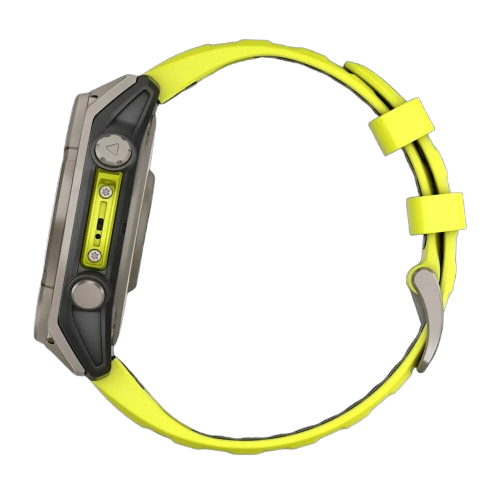 Garmin Fenix 8 47mm Solar Sapphire Titanium with Amp Yellow/Graphite Silicone Band (010-02906-20/21)