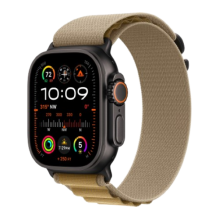 Apple Watch Ultra 2 49mm  Black Titanium Case with Tan Alpine Loop (Large) 2024 (MYTF3/ MYQ23)