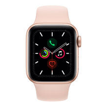 Apple Watch Series 5 GPS, 44mm Gold Aluminum Case with Pink Sand Sport Band (MWVE2) бу
