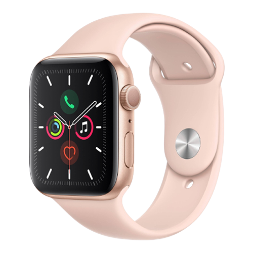 Apple Watch Series 5 GPS, 44mm Gold Aluminum Case with Pink Sand Sport Band (MWVE2) бу
