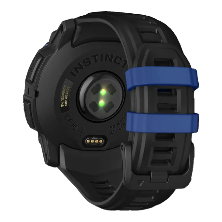 Garmin Instinct 3 50mm AMOLED Black with Black/Bolt Blue Band (010-03020-03)