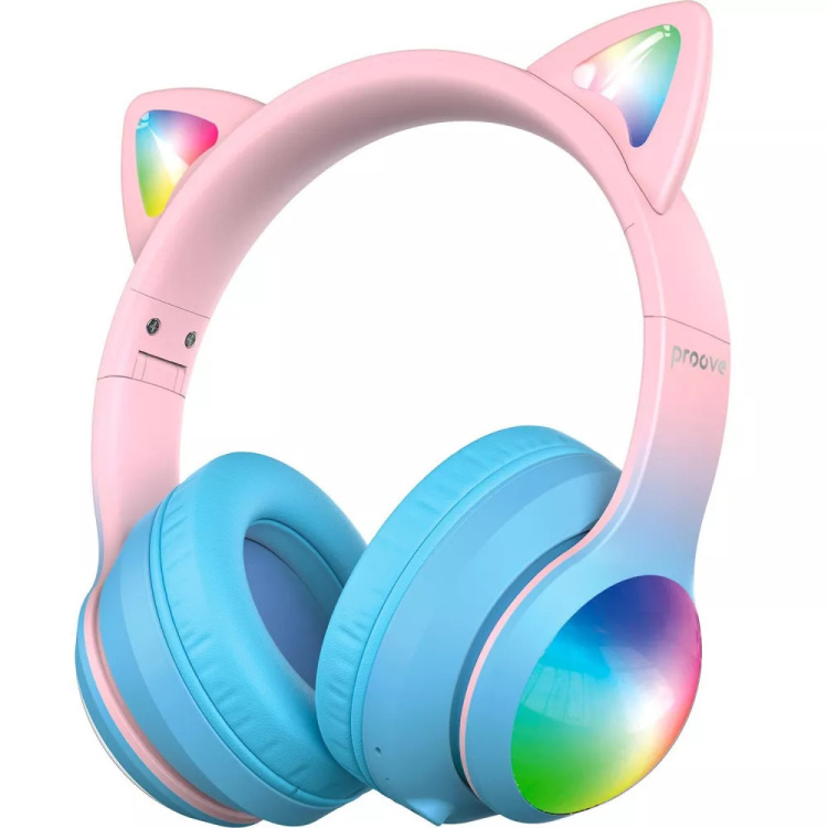 Наушники Proove Kids LumiCat (APP) Blue/Pink