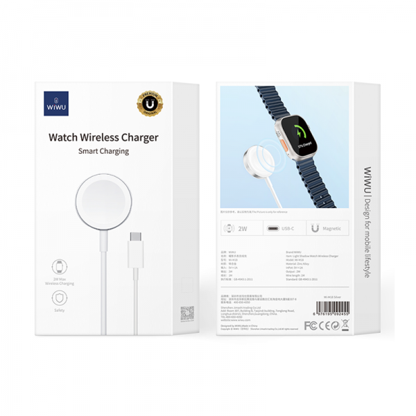 Зарядка для Apple Watch WIWU USB-C M18 Series (White)