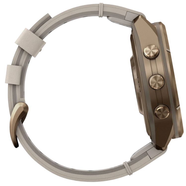 Garmin Fenix 9 Pro 43mm LTE AMOLED Sapphire Autumn Gold Titanium with Bone Leather Band (010-04335-40/41)