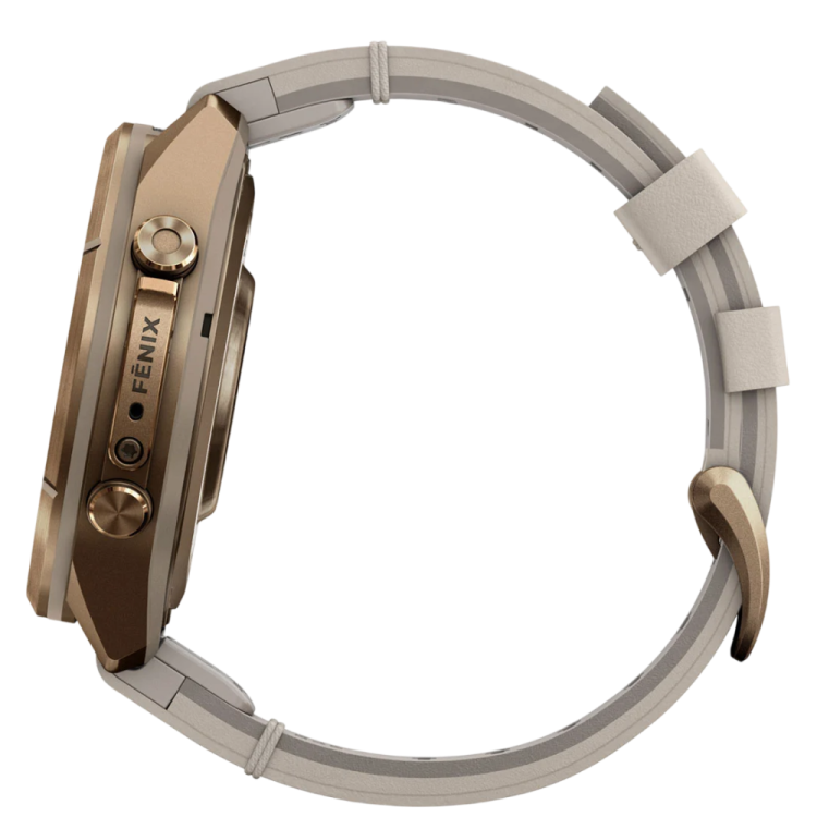Garmin Fenix 9 Pro 43mm LTE AMOLED Sapphire Autumn Gold Titanium with Bone Leather Band (010-04335-40/41)