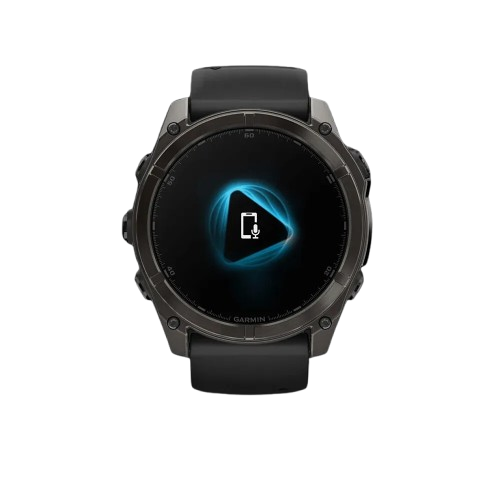 Garmin Fenix 8 51mm AMOLED Sapphire Carbon Gray DLC Titanium with Black/Pebble Gray Silicone Band (010-02905-20/21)
