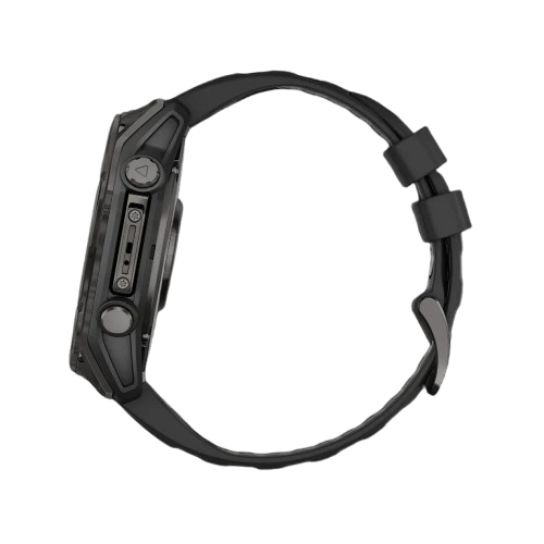 Garmin Fenix 8 51mm AMOLED Sapphire Carbon Gray DLC Titanium with Black/Pebble Gray Silicone Band (010-02905-20/21)