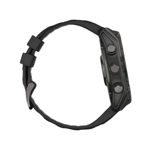 Garmin Fenix 8 51mm AMOLED Sapphire Carbon Gray DLC Titanium with Black/Pebble Gray Silicone Band (010-02905-20/21)
