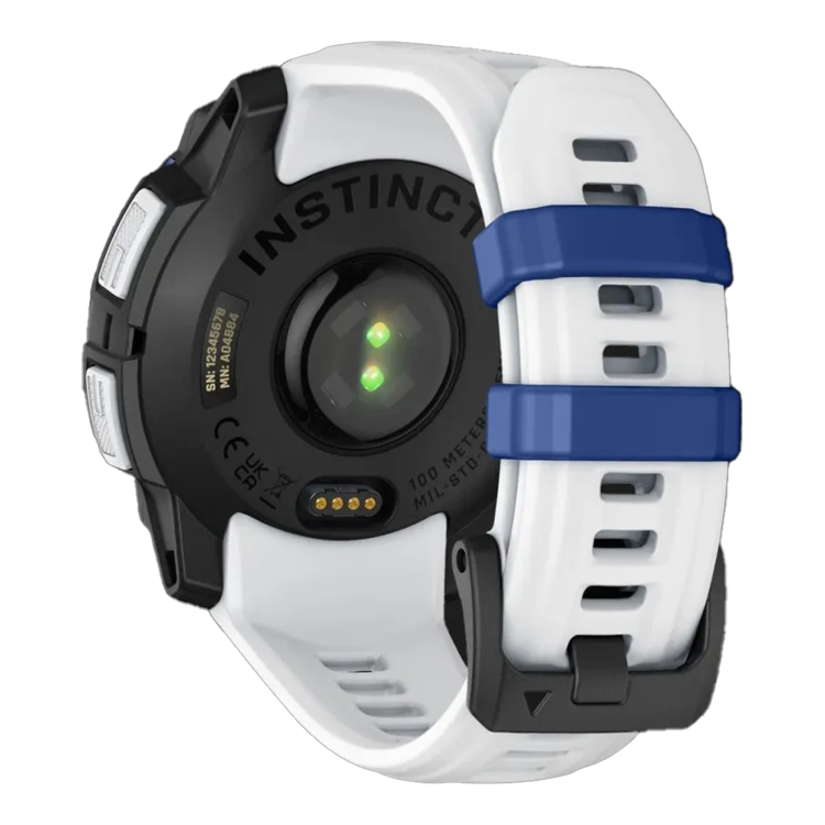 Garmin Instinct 3 45mm Solar Whitestone with Whitestone/Bolt Blue Band (010-02934-03)