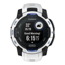 Garmin Instinct 3 45mm Solar Whitestone with Whitestone/Bolt Blue Band (010-02934-03)