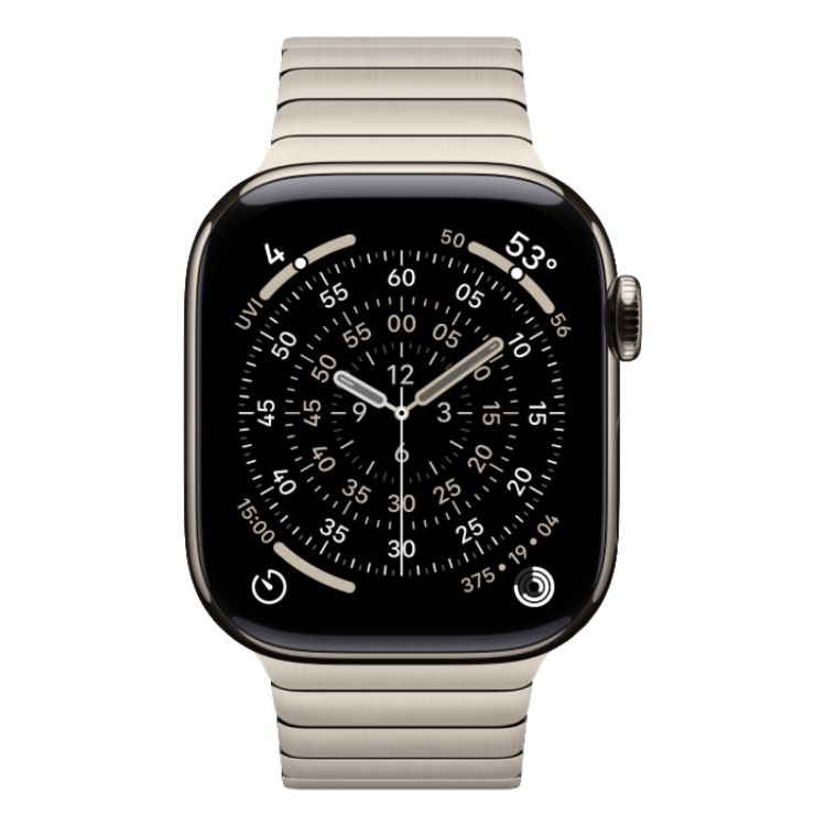 Apple Watch Series 11 46mm Natural Titanium Case with Natural Link Bracelet (MFAY4+MXMF3) 