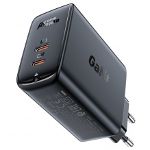 Адаптер Acefast GaN A29 Dual USB-C PD 50w (Black)