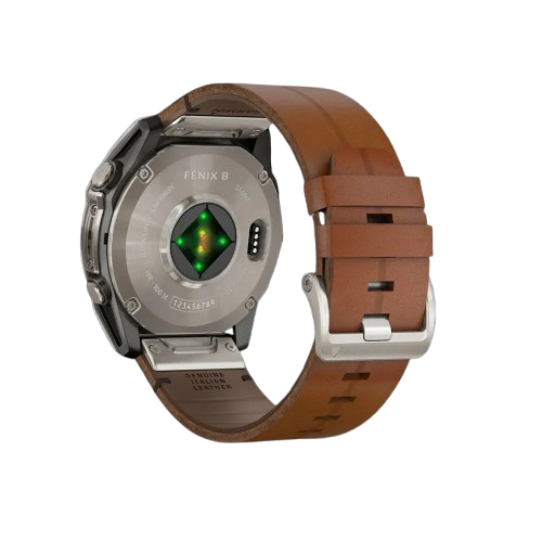 Garmin Fenix 8 51mm AMOLED Sapphire Carbon Grey DLC with Chestnut Leather Band (010-02905-40)