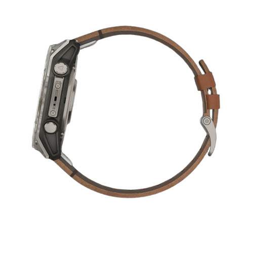 Garmin Fenix 8 51mm AMOLED Sapphire Carbon Grey DLC with Chestnut Leather Band (010-02905-40)