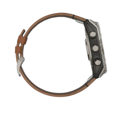 Garmin Fenix 8 51mm AMOLED Sapphire Carbon Grey DLC with Chestnut Leather Band (010-02905-40)