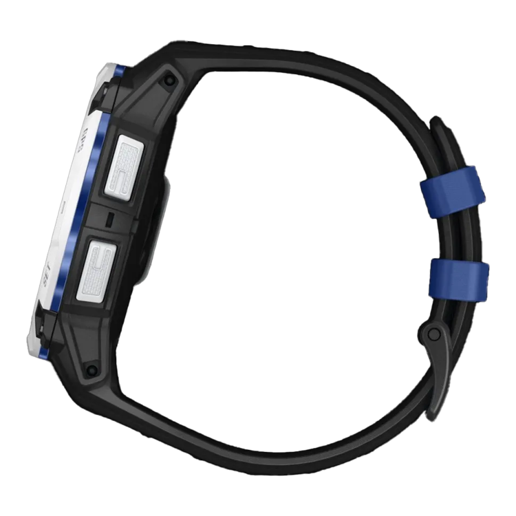Garmin Instinct 3 50mm Solar Whitestone with Black/Bolt Blue Band (010-02935-03)