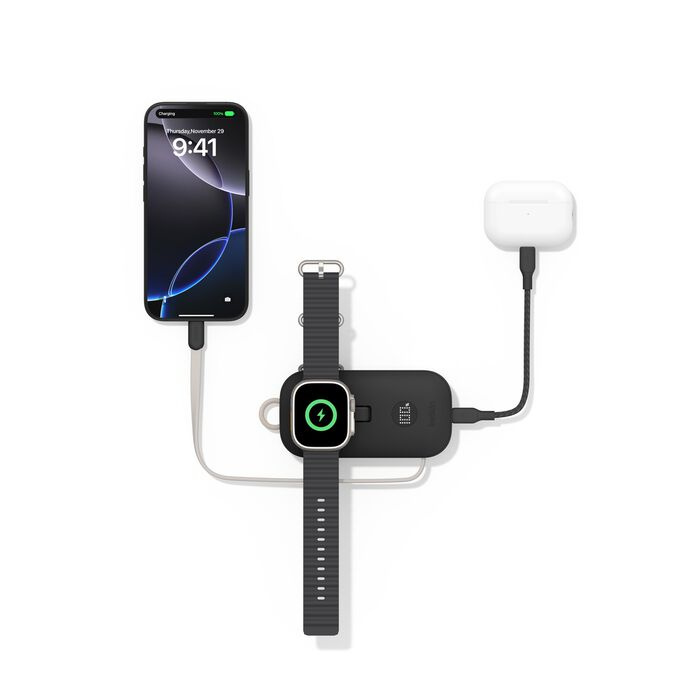 Зарядний пристрій Power Bank Belkin 10000мАh, 45W, Apple Watch Charger (Black) (BPD012HQBK) Зарядний пристрій Power Bank Belkin 10000мАh, 45W, Apple Watch Charger (Black) (BPD012HQBK)