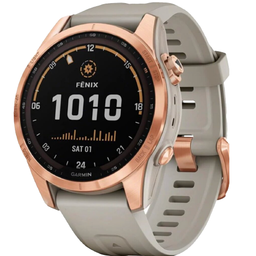 Garmin Fenix 7S Solar Rose Gold with Light Sand Band (010-02539-11)