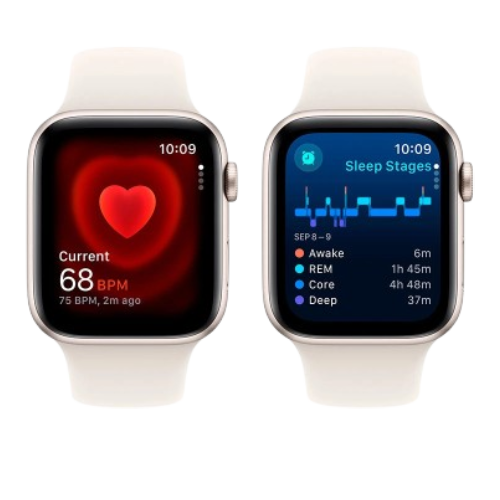 Apple Watch Series SE 2024 GPS 44mm Starlight Aluminium Case with Starlight Sport Band - S/M (MXEU3) бу