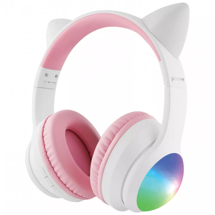 Наушники Proove Kids LumiCat (APP) White/Pink
