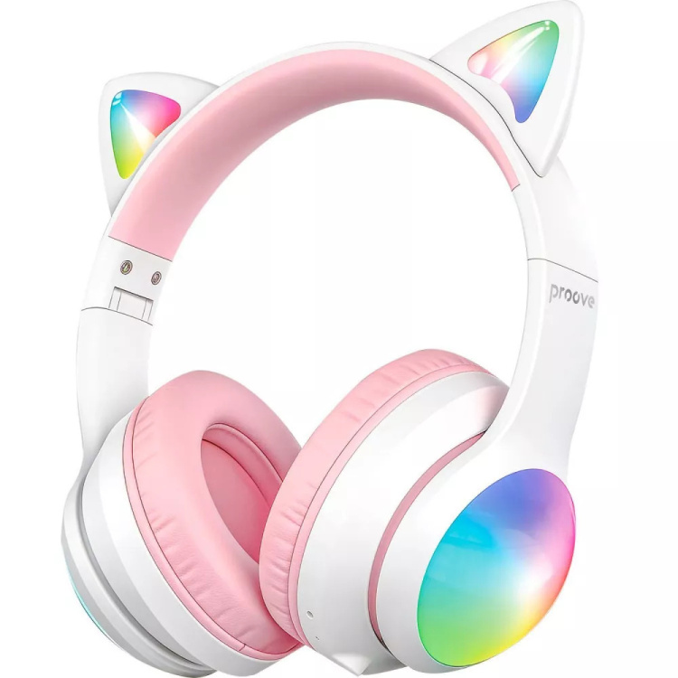 Наушники Proove Kids LumiCat (APP) White/Pink