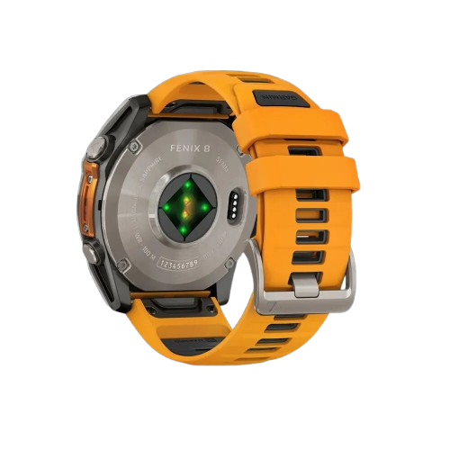 Garmin Fenix 8 51mm AMOLED Sapphire Titanium with Spark Orange/Graphite Silicone Band (010-02905-10/11)