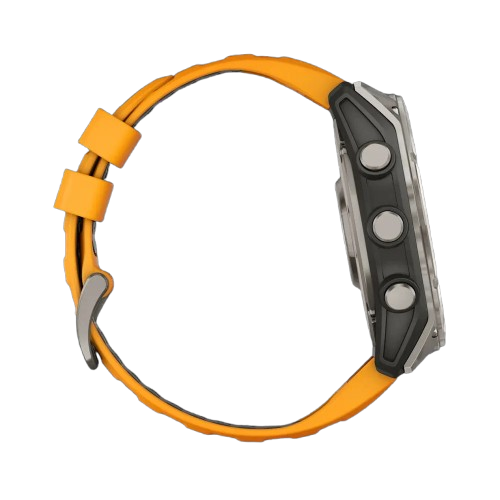 Garmin Fenix 8 51mm AMOLED Sapphire Titanium with Spark Orange/Graphite Silicone Band (010-02905-10/11)