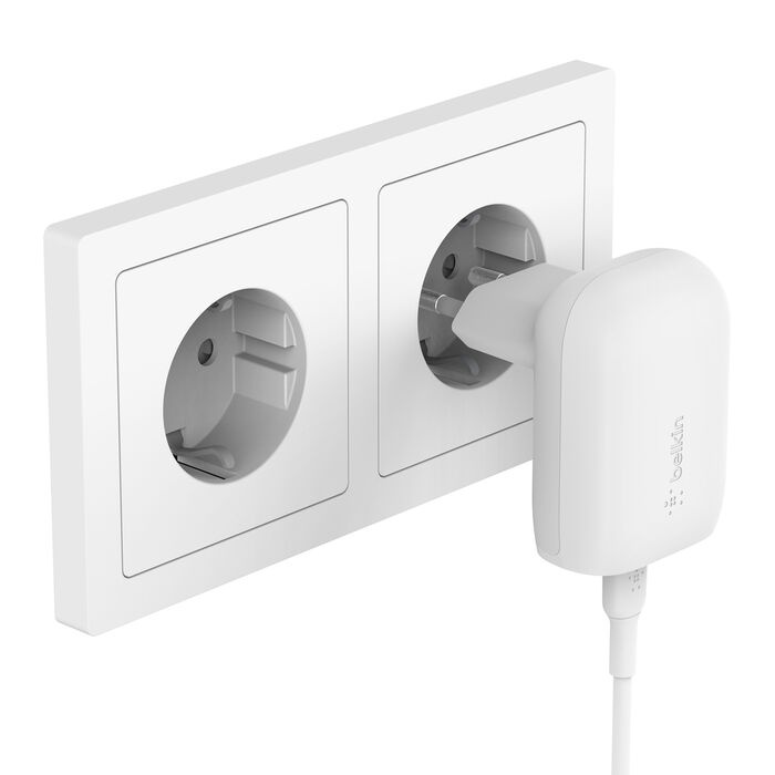 Блок питания Belkin 30W USB-С GAN PD PPS White (WCA005VFWH)
