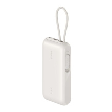 Зарядний пристрій Power Bank Belkin 10000мАh, 45W, з інтегрованим кабелем USB-C (Sand) (BPB029HQSA)