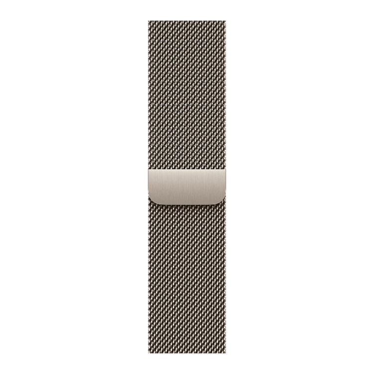 Apple Watch Series 11 46mm Natural Titanium Case with Natural Milanese Loop - S/M