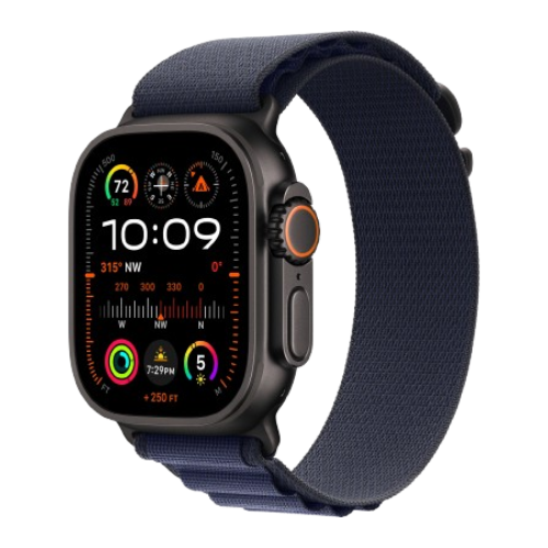 Apple Watch Ultra 2 49mm Black Titanium Case with Navy Alpine Loop (Medium) 2024 (MYTF3/MYPX3) бу