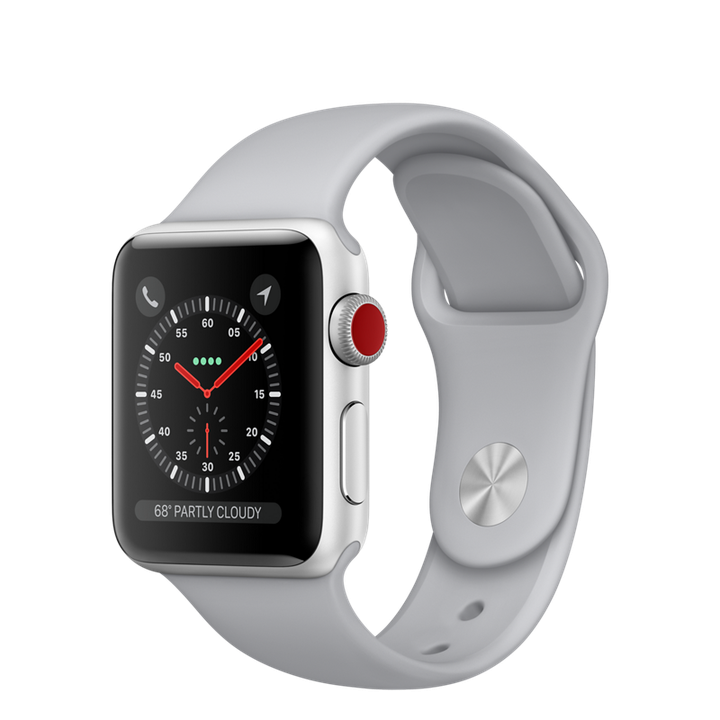 Apple Watch 38mm Series 3 GPS Cellular Silver Aluminum Case with Fog Sport Band MQJN2 Apple Room