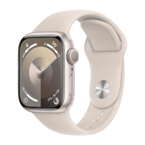 Apple Watch Series 9 45mm GPS Starlight Aluminum Case with Starlight Sport Band (S/M) MR963 Open Box 