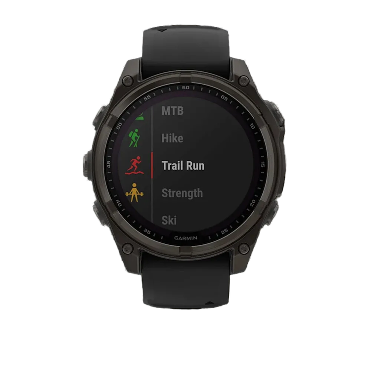 Garmin Fenix 8 51mm Solar Sapphire Carbon Gray DLC Titanium with Black/Pebble Gray Silicone Band (010-02907-10/11)